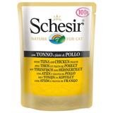 Schesir Pouch Tavuklu Ton Balıklı Yetişkin Yaş Kedi Maması 100 gr