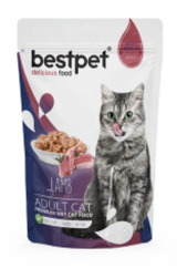 Bestpet Adult Jelly Pouch Kuzu Etli Jöleli Yetişkin Yaş Kedi Maması 85 gr