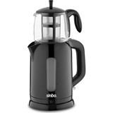Sinbo STM-5830 Cam Demlikli 1800 W Plastik Gövdeli Siyah Vintage Çay Makinesi
