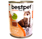 Bestpet Tavuklu Soslu Yetişkin Yaş Kedi Maması 415 gr