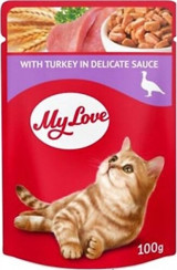 My Love Pouch Hindili Soslu Yetişkin Yaş Kedi Maması 100 gr
