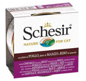 Schesir Sığır Etli Tavuklu Yetişkin Yaş Kedi Maması 85 gr