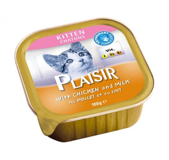 Plaisir Kitten Sütlü Tavuklu Yavru Yaş Kedi Maması 100 gr