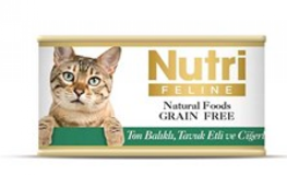 Nutri Feline Ciğerli Tavuklu ve Ton Balıklı Yetişkin Yaş Kedi Maması 85 gr