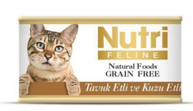 Nutri Feline Kuzu Etli Tavuklu Yetişkin Yaş Kedi Maması 85 gr