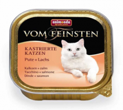 Animonda Vom Feinsten Kısırlaştırılmış Hindili Somonlu Yetişkin Yaş Kedi Maması 100 gr