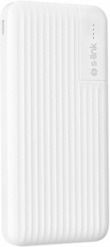 S-link G101 10000 mAh Hızlı Şarj USB & Type C Çoklu Kablolu Powerbank Beyaz