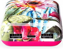 Ttec ArtPower 10000 mAh Hızlı Şarj USB & Type C Çoklu Kablolu Powerbank Çiçek