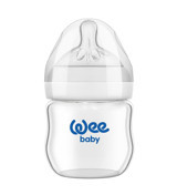 Wee Baby 144 Cam Yenidoğan Yavaş Akışlı Kulpsuz 0-6 Ay Beyaz Yuvarlak Uçlu Bebek Biberon 125 ml