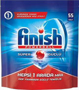 Finish Hepsi 1 Arada Max Tablet Bulaşık Makinesi Deterjanı 55 Adet