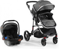 Baby2Go 2039 Star Plus Çift Yönlü Katlanabilir 360 Derece Dönen Tam Yatar Kabin Tipi Travel Sistem Bebek Arabası Gri