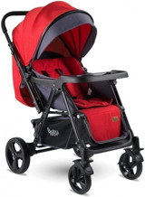 Babyhope BH-3056 Çift Yönlü Katlanabilir 360 Derece Dönen Tam Yatar Puset Bebek Arabası Gri