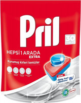 Pril Hepsi 1 Arada Extra Tablet Bulaşık Makinesi Deterjanı 30 Adet