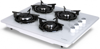 Luxell LX-40TS-HDF Beyaz Cam 4 Gözlü Doğalgazlı Set Üstü Ocak