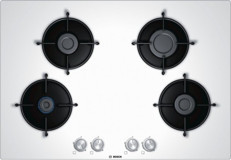 Bosch PNP7B2O10O Beyaz Cam 4 Gözlü Doğalgazlı Ankastre Ocak