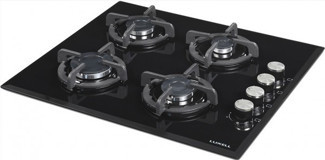 Luxell LX-40 TAHDF Siyah Cam 4 Gözlü Doğalgazlı Ankastre Ocak
