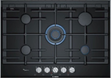 Bosch PRR7A6D70 Wok Gözlü Siyah Cam 5 Gözlü Doğalgazlı Ankastre Ocak