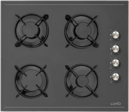 Luno LC5335B01 Siyah Cam 4 Gözlü Doğalgazlı Ankastre Ocak