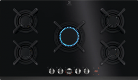 Electrolux KGG953753K Siyah Cam 5 Gözlü Doğalgazlı Ankastre Ocak