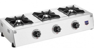 Remta Üçlü Setüstü Paslanmaz Çelik 3 Gözlü Doğalgazlı Set Üstü Inox Ocak