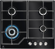Electrolux KGG6436K Wok Gözlü Siyah Cam 4 Gözlü Doğalgazlı Ankastre Ocak