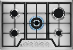 Electrolux KGS7536SX 5 Gözlü Paslanmaz Çelik Wok Gözlü Doğalgazlı Ankastre Inox Ocak