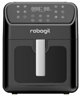 Robogil AF-19D Airfryer 6.5 lt Tek Hazneli Yağsız Sıcak Hava Fritözü Siyah