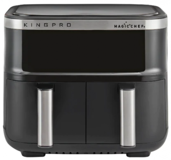 King Magic Chef Plus KYF32 Airfryer 8 lt İki Hazneli Yağsız Sıcak Hava Fritözü Siyah