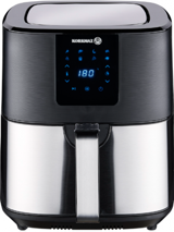 Korkmaz A888 Air Max Airfryer 6.5 lt Tek Hazneli Izgara Yapan Yağsız Sıcak Hava Fritözü Gümüş
