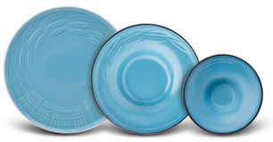 Karaca Fit 3 Parça 1 Kişilik Desenli Stoneware Yuvarlak Yemek Takımı