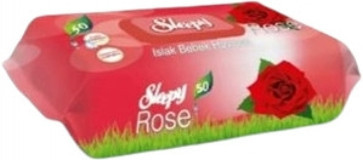 Sleepy Gül Kokulu Antibakteriyel 50 Yaprak Islak Mendil