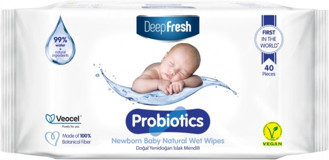 Deep Fresh Probiyotik Yenidoğan Antibakteriyel 40 Yaprak Islak Mendil
