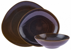 Emsan New Age 18 Parça 6 Kişilik Desenli Stoneware Yuvarlak Yemek Takımı