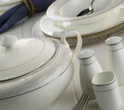 Aryıldız AR 33004 83 Parça 12 Kişilik Desenli Bone China Yuvarlak Yemek Takımı