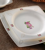 Aryıldız Prestige Bone AR 30049 83 Parça 12 Kişilik Desenli Bone China Kare Yemek Takımı