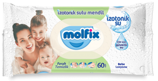 Molfix Ferah Temizlik İzotonik Sulu Antibakteriyel 60 Yaprak Islak Mendil