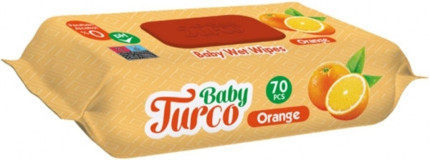 Baby Turco Portakal Kokulu Antibakteriyel 70 Yaprak Islak Mendil