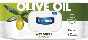Deep Fresh Zeytinyağı Özlü Zeytinyağlı Antibakteriyel 120 Yaprak Islak Mendil