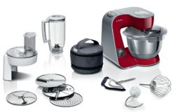 Bosch MUM5X720 1000 W Hamur Yoğurmalı Çırpıcılı Buz Kırıcılı Kırmızı Standlı Mikser