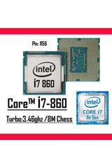 Intel i7 860 4 Çekirdekli 2.8 GHz 3.46 GHz Turbo Hız 8 MB Önbellek LGA1156 Soket Tipi İşlemci