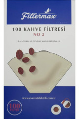 Filtermax 2 Numara Filtre Kahve Kağıdı 100'lü