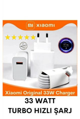 Ticaret Adası Xiaomi Type C Kablolu 33 W Hızlı Şarj Orjinal Şarj Aleti Beyaz