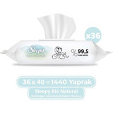 Sleepy Bio Natural 40 Yaprak 36'lı Paket Islak Mendil