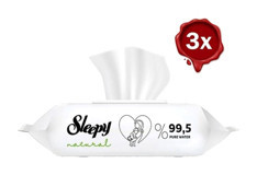 Sleepy Natural Yenidoğan 90 Yaprak 3'lü Paket Islak Mendil