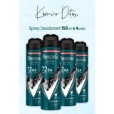 Rexona Kömür Detox Sprey Erkek Deodorant 4x150 ml