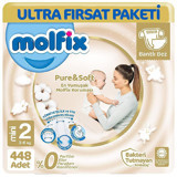 Molfix Pure Soft 2 Numara Bantlı Bebek Bezi 4x112 Adet