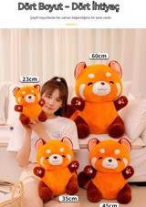 Oloey Kırmızı Rakun Bebek 23 cm Peluş Oyuncak