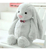 Sole Lila Papyonlu Uzun Kulak Bunny Tavşan 65 cm Peluş Oyuncak