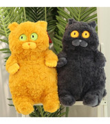 Jzcat Yavaş Ayı Bebek Sevimli Kara Kedi Peluş Oyuncak