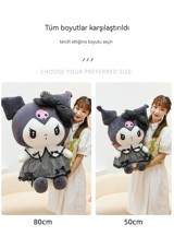 Carrier Taşıyıcı Koyu Kuromi 35 cm Peluş Oyuncak